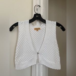 VRG GRL Highway Dream White Knit Crop Top Small